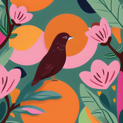 Bird in Flowers